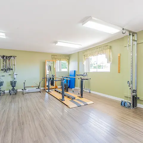 The exercise and rehabilitation room at Sunny Hills