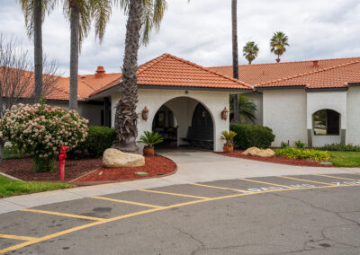 A side view of the front entrance to Ocean View