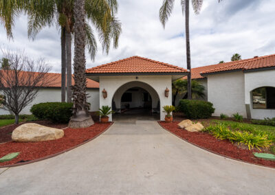 A straight ahead view of the front entrance to Ocean View