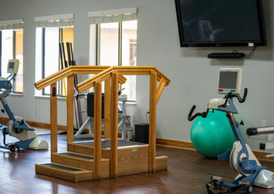 The equipment in the rehab gym at Ocean View